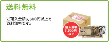 ご購入金額5,500円以上で送料無料