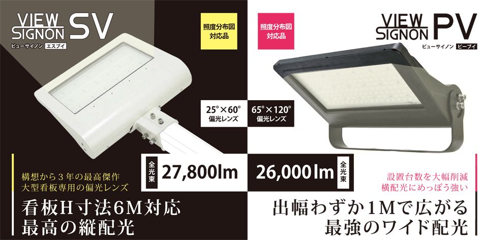 大型サイン用LED投光器 ViewSignon