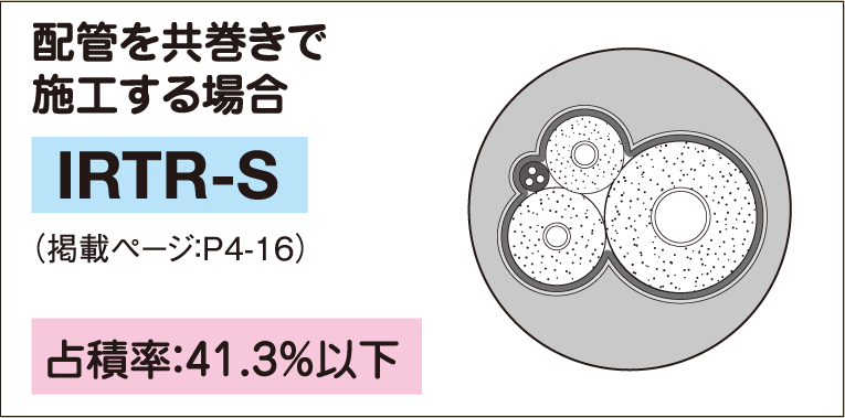 配管を共巻きで施工する場合