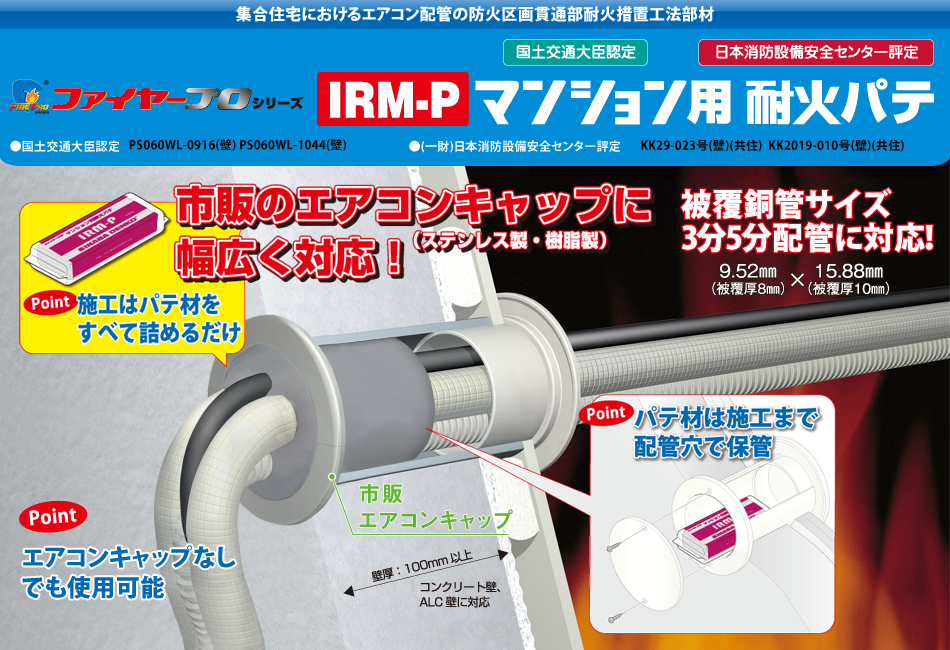 サファイヤープロシリーズ IRM-Pマンション用耐火パテ